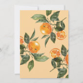 Invitation Fête des mariées élégante Citrus Orange (Dos)