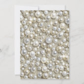 Invitation Fête des mariées élégante de diamants et de perles (Dos)