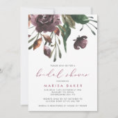 Invitation Fête des mariées Élégante de l'éclatement floral a (Devant)
