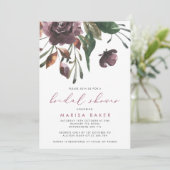 Invitation Fête des mariées Élégante de l'éclatement floral a (Debout devant)
