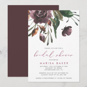 Invitation Fête des mariées Élégante de l'éclatement floral a