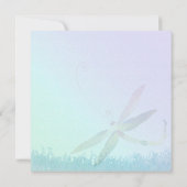 Invitation Fête des mariées élégante de libellule bleu pourpr (Dos)