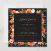 Invitation Fête des mariées élégante des couleurs de automne (Devant)