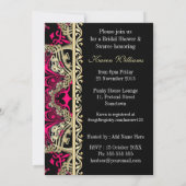 Invitation Fête des mariées élégante en or rose gras (Dos)