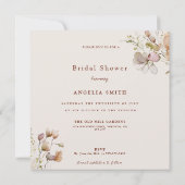 Invitation Fête des mariées Elégante Fleurs de Champ Simple C (Dos)