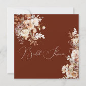 Invitation Fête des mariées Elégante Fleurs de Champ Simple C (Devant)
