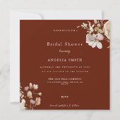 Invitation Fête des mariées Elégante Fleurs de Champ Simple C (Dos)