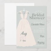 Invitation Fête des mariées, Élégante, Mariée à être, Invitat (Devant / Derrière)