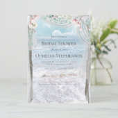 Invitation FÊTE DES MARIÉES | Elégante Plage Arbor Floral (Debout devant)