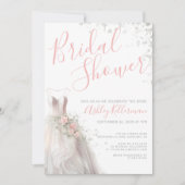 Invitation Fête des mariées élégante robe de mariage (Devant)