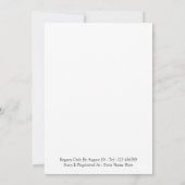 Invitation Fête des mariées Élégante robe de mariage Fleurs v (Dos)