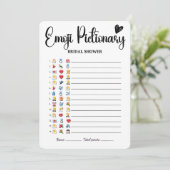 Invitation Fête des mariées Emoji Pictionary Jeu Élégant Mode (Debout devant)