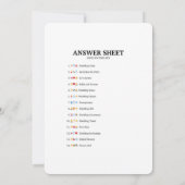 Invitation Fête des mariées Emoji Pictionary Jeu Élégant Mode (Dos)