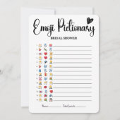 Invitation Fête des mariées Emoji Pictionary Jeu Élégant Mode (Devant)