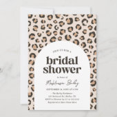 Invitation Fête des mariées Empreinte de léopard (Devant)