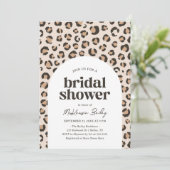 Invitation Fête des mariées Empreinte de léopard (Debout devant)