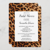 Invitation Fête des mariées Empreinte de léopard chic (Devant / Derrière)