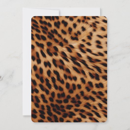 Invitation Fête des mariées Empreinte de léopard chic (Dos)