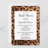 Invitation Fête des mariées Empreinte de léopard chic (Devant)