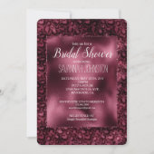 Invitation Fête des mariées Empreinte de léopard Glam Burgund (Devant)