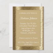 Invitation Fête des mariées en Antique Gold Damask (Dos)