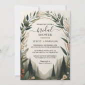 Invitation Fête des mariées en arc de ferme rustique de l'arb (Devant)