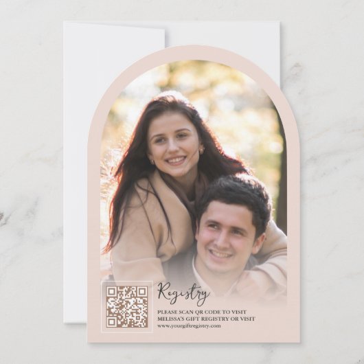 Invitation Fête des mariées en arc de papillon rose pâle Fleu (Dos)