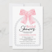 Invitation Fête des mariées en arc de perle rose (Devant)