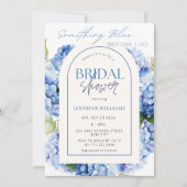 Invitation Fête des mariées en arc floral Blue Hydrangea (Devant)