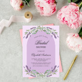 Invitation Fête des mariées en arc violet violet de lavande