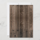 Invitation Fête des mariées en bois de grange fleurie rustiqu (Dos)