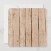 Invitation Fête des mariées en bois rustique (Dos)