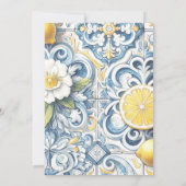 Invitation Fête des mariées en carreaux de citron (Dos)