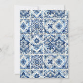 Invitation Fête des mariées en carreaux de citron (Dos)