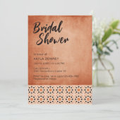 Invitation Fête des mariées en carreaux de terre cuite Boho m (Debout devant)