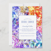 Invitation Fête des mariées en cristal de couleur de la parti (Devant)