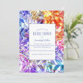 Invitation Fête des mariées en cristal de couleur de la parti (Debout devant)