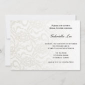 Invitation Fête des mariées en dentelle blanche (Devant)