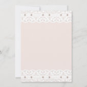 Invitation Fête des mariées en dentelle blanche Regency Pink  (Dos)