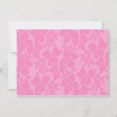 Invitation Fête des mariées en dentelle rose Bachelorette (Dos)