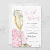 Invitation Fête des mariées en fleurs d'Hydrangea rose (Devant)