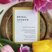 Invitation Fête des mariées en gras moderne blanc