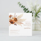 Invitation Fête des mariées en herbe Burange Boho Pampas (Debout devant)