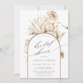 Invitation Fête des mariées en herbe Wild Boho Protea Pampas  (Devant)