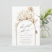 Invitation Fête des mariées en herbe Wild Boho Protea Pampas  (Debout devant)