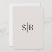 Invitation Fête des mariées en ivoire blanc simple (Dos)