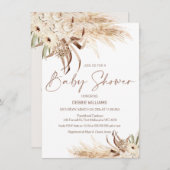 Invitation Fête des mariées en laiton beige Pampas Brown (Devant / Derrière)