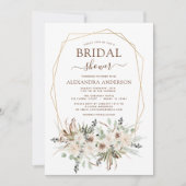 Invitation Fête des mariées en laiton de Pampas Boho Eucalypt (Devant)
