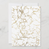 Invitation Fête des mariées en marbre blanc simple et chic (Dos)