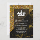 Invitation Fête des mariées en marbre doré de la Parties scin (Devant)